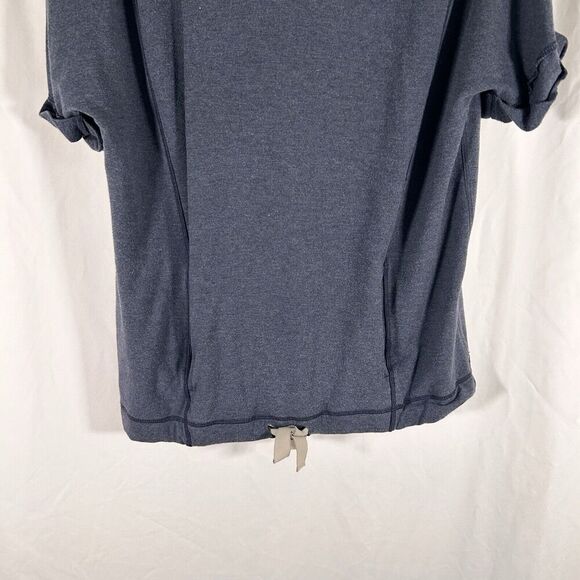 Lululemon Hoodie Sweater Women's 8 Blue Short Sleeve Pockets Drawstring - Picture 3 of 11